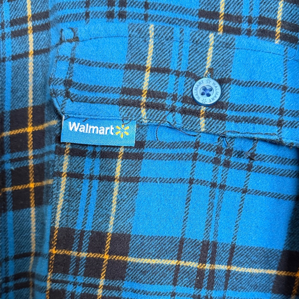 Blue Plaid Men's Shirt - Picture 2 of 3